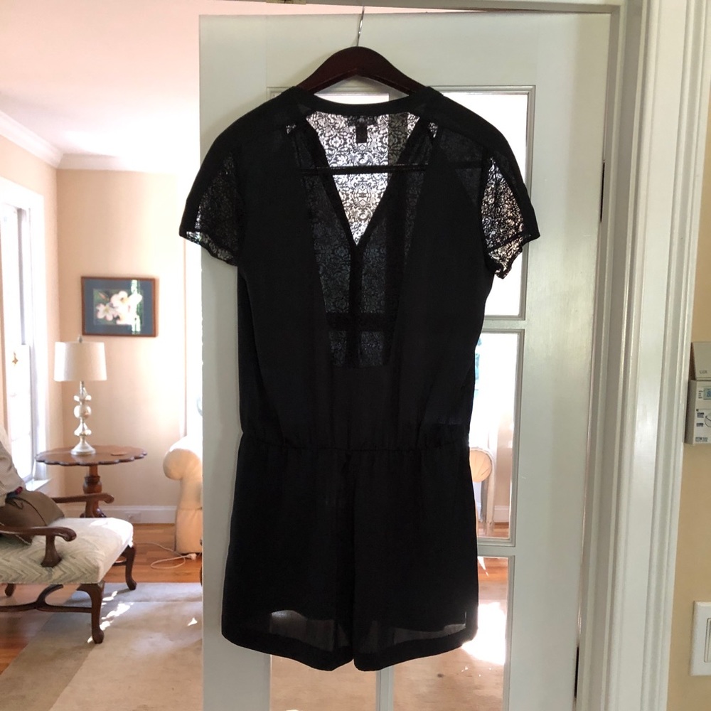 Silk/lace Black Romper